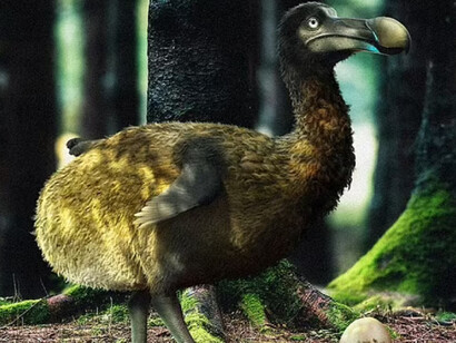 Imagem computadorizada do pássaro extinto Dodô. O ser humano é uma espécie como as demais, sendo vulneráveis a extinção