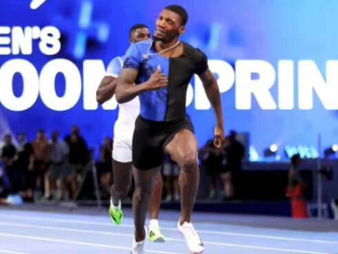Fred Kerley corrió los 100 metros en unos modestos 9,97 segundos el domingo por la noche y se alzó con la victoria en los Enhanced Games