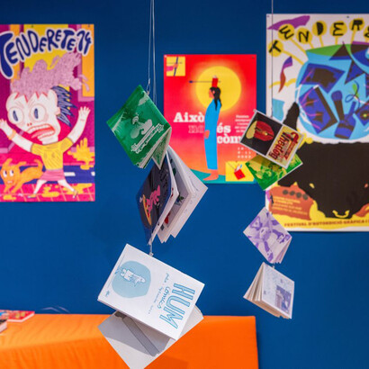 Varios artistas, ¡Eso no es cómic! Fanzines vanguardia e innovación del cómic en España, vista de exhibición. Cortesía de IVAM