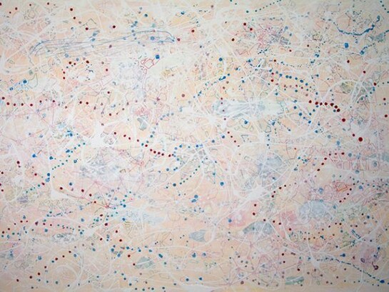 Bastienne Schmidt, Untitled Topos, 2013, Mixed Media Canvas, 48x72 in.