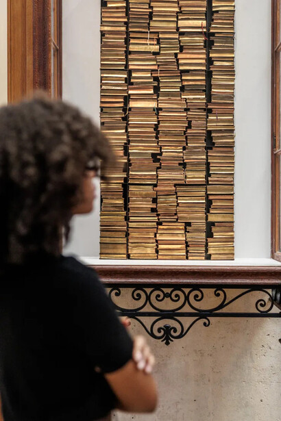 Laura Lamiel, vue d'exposition. Avec l'aimable autorisation de la Bourse de Commerce