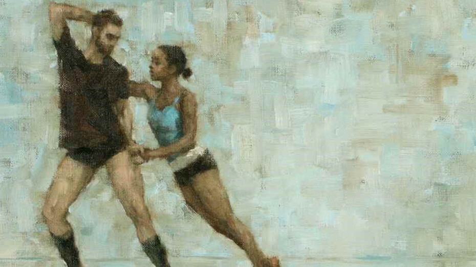 Carl Chapple - 'Celtic Concerto' - Robbie Moorcroft & Krystal Lowe (Ballet Cymru Rehearsal 174) - 35x30 OC