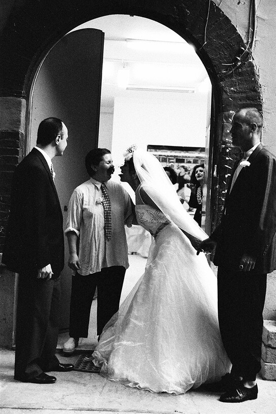 Şükran Moral, Married with Three, 1994, Silver print on Bergger paper, courtesy of the artist and Galeri Zilberman