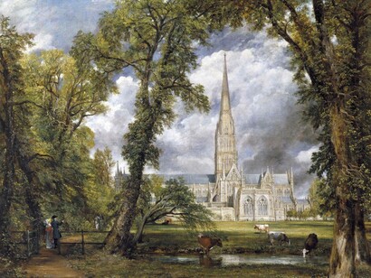 Salisbury Cathedral from the Bishop's Ground, John Constable, 1823, England. Museum no. FA.33[0]. © Victoria and Albert Museum, London