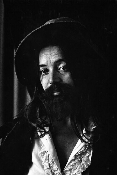 Portrait of the King (1972), Black-and-white photograph mounted on board, 13 ¾ x 9 ¾ in. Ronald Feldman Fine Arts, New York