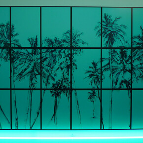 Imogen Parry, Bikini, 2014, print with neon light, 190 x 127 cm