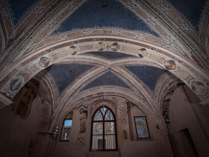 Capilla del manto, las bóvedas del siglo XIV, Complejo museal de Santa María della Scala