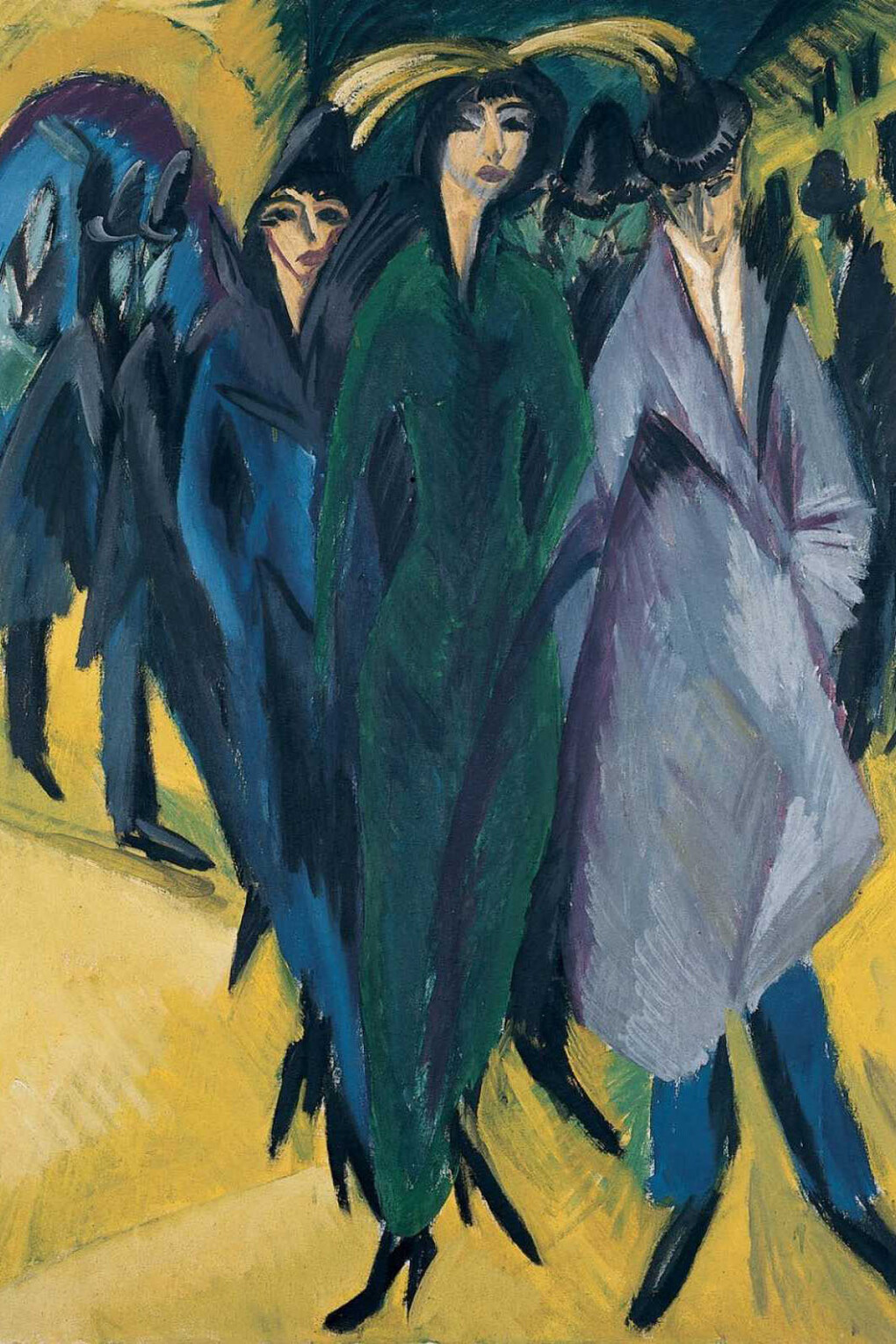 Ernst Ludwig Kirchner, Frauen auf der Straße, 1915 — © Van der Heydt-Museum Wuppertal, Germany