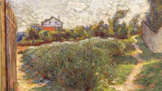 "Pequeño paisaje con una casa", óleo sobre lienzo, Marie Bracquemond, circa 1880