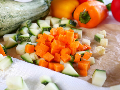 Carote e zucchine a dadini