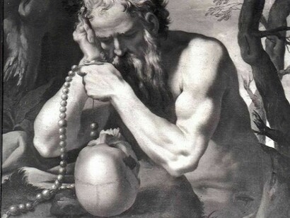 Dettaglio del quadro di San Paolo eremita