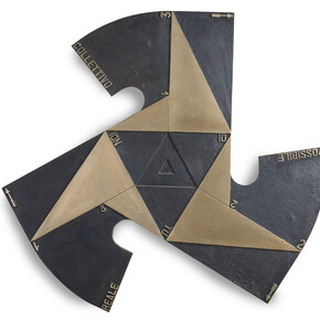 Gio' Pomodoro, Sole produttore 3, 1974, bronzo, diametro 123 cm