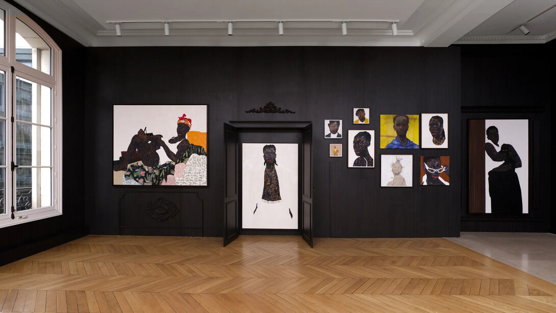 Amoako Boafo, The home I have never had, exhibition view. Courtesy of Mariane Ibrahim Gallery