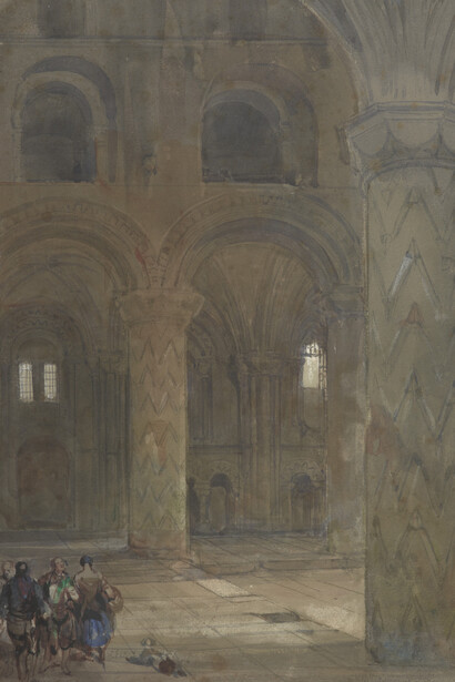 David Roberts, Dunfermline Abbey 1848, Watercolour on paper, 33.02 x 24.13 cm, Scottish National Gallery collection. Miss Helen Guiterman Bequest, through the Art Fund, 2008