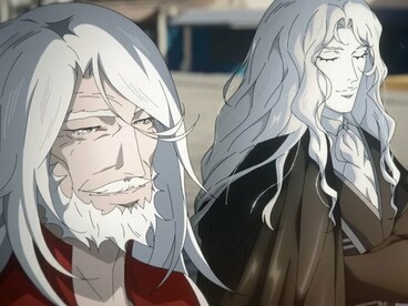 Dracula and Alucard depicted through contemporary animation, reflecting how characters rooted in Western literature can be reimagined through the visual language of anime and manga