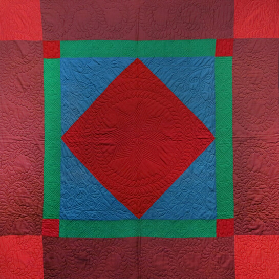 Diamond in the Square Pieced Quilt