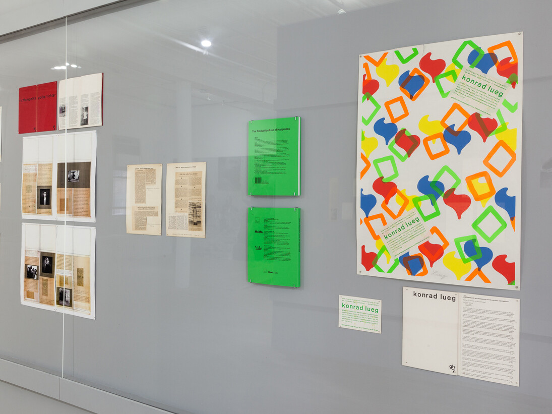 Installation view of the section “Galerie h (1966)” from Living with Pop. A Reproduction of Capitalist Realism, Artists Space, 2014.
