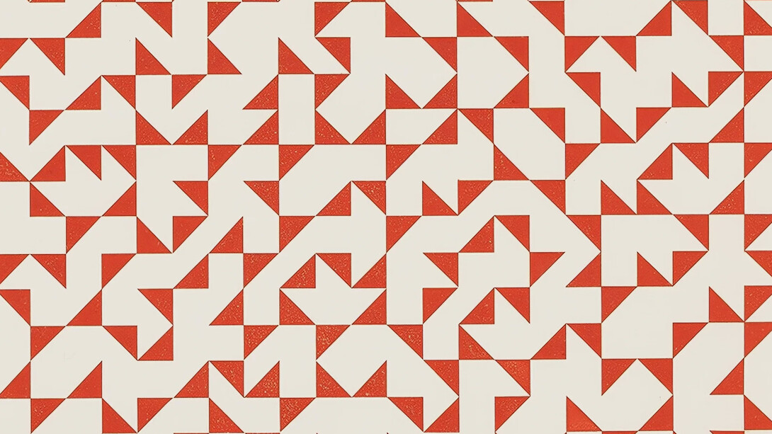 Anni Albers, Triangulated intaglio IV (detail), 1976. Courtesy of Zeit Contemporary Art