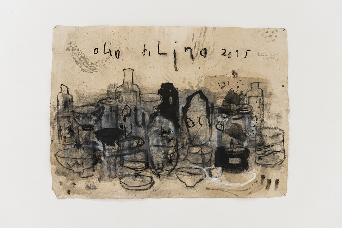 Olio di Lino, 2015, tecnica mista su carta, cm 55,5x75. Crediti: Andrea Musicò