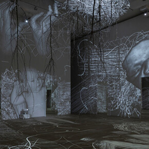 Charles Sandison, The garden of death, exhibition view. Courtesy of Galerie Forsblom