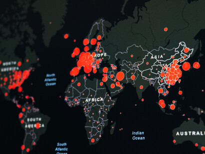 Mapa interactivo que muestra el avance de los contagios de COVID-19