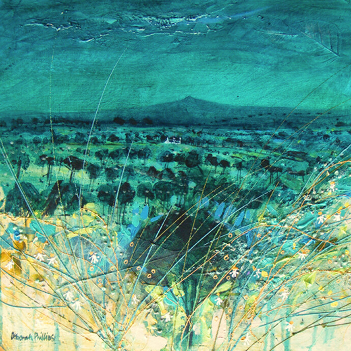 Deborah Phillips, Turquoise Nightfall Landscape