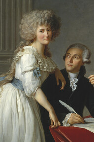 Jacques-Louis David, Portrait d'Antoine Lavoisier avec sa femme, détail