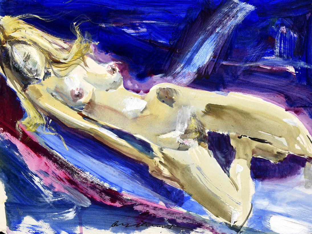 Irwin Crosthwait, Nude II, Watercolour, 52 x 69 cm © Gray MCA