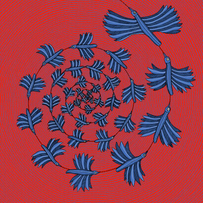 Dal libro "Creazione", Salani, illustrato da Bhajju Shyam - arte Gond (India centrale) Aria