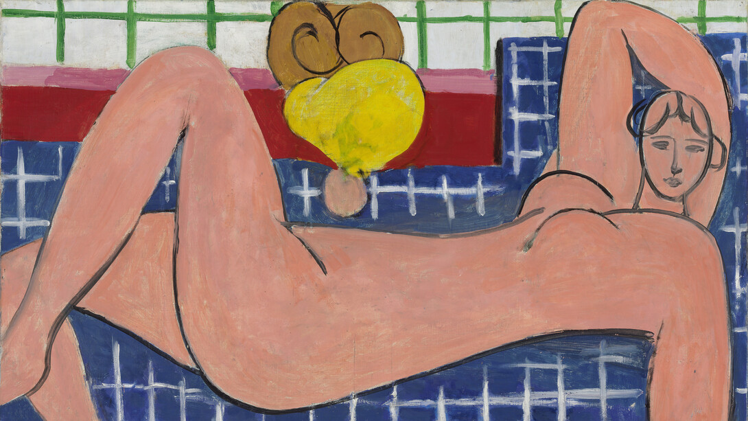 Henri Matisse, Grand nu couché (Nu rose) [Large reclining nude (The pink nude)], 1935. Courtesy of Fondation Beyeler, The Baltimore Museum of Art, The Cone Collection, formed by Dr. Claribel Cone and Etta Cone of Baltimore, Maryland, 1950, © Succession H. Matisse / 2024, ProLitteris, Zurich. Photo by Mitro Hood