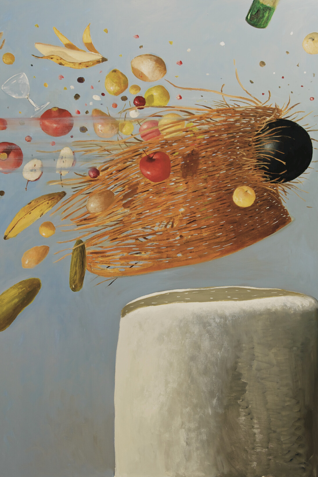 Julio Larraz, Rules of Engagement, 2014, Oil on Canvas, 84 x 72 in