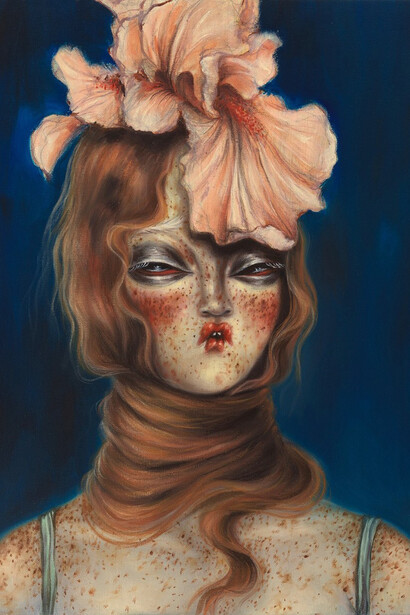 DCG London, Pale Moonlight Muse V, 2020, Oil on canvas, 66 x 50m. Courtesy of Dorothy Circus Gallery and the artist 