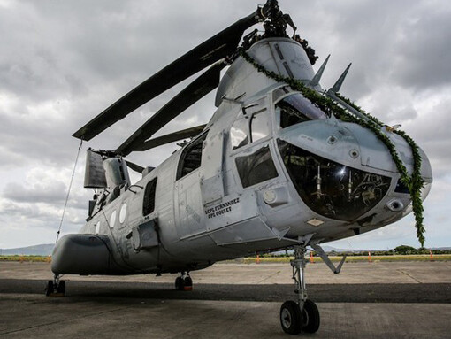 Boeing-Vertol CH-46E Sea Knight. Courtesy of Pearl Harbor Aviation Museum