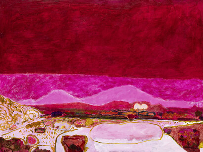 Lisa Sanditz, Missing mountain (Hot pink) (detail), 2026. Courtesy of Alexandre Gallery