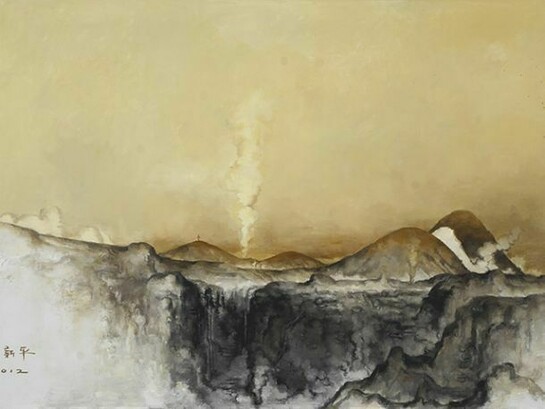 Su Xinping, Grey No. 7, 2012, oil on canvas, 160 x 250 cm