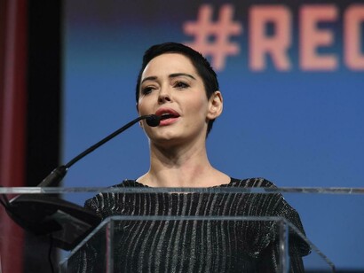 Rose McGowan at the Golden Globe Prize