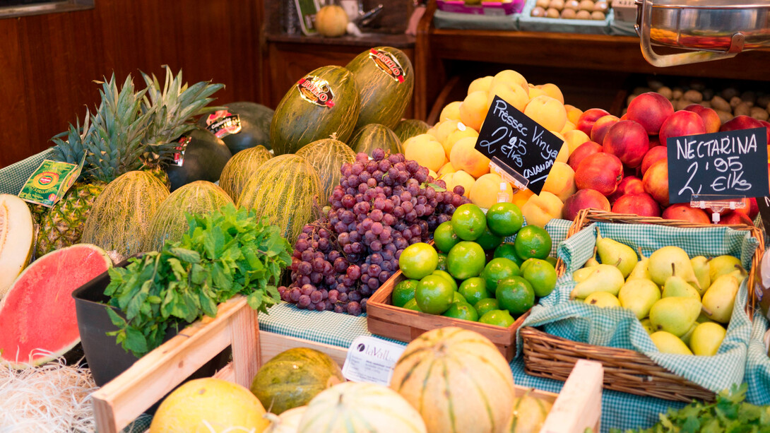 Produtos orgânicos expostos. O texto legal brasileiro deixa claro que um produto, para ser orgânico, não deve apenas restringir o uso de certos fertilizantes e pesticidas