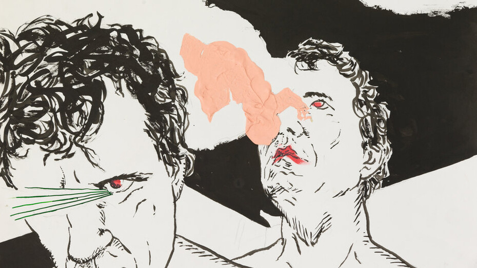 Raymond Pettibon, No Title (Talking to myself), 2014, ink, acrylic, pencil on paper, 48.3 x 61 cm, Courtesy Contemporary Fine Arts, Berlin