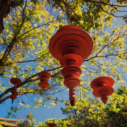Sergey Katran, Until the Word is Gone, Installation at Les Jardins d'Etretat, Normandy, 2018. Courtesy Richard Bloom 