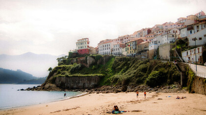 Scenic beachfront view in Asturias, Spain
