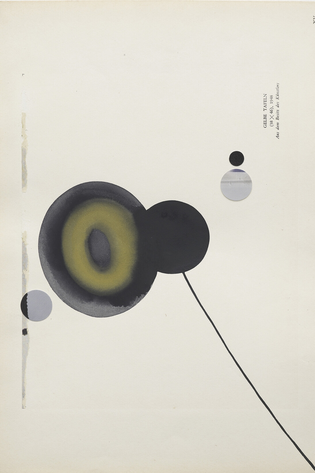 Dirk Stewen, Gelbe tafeln, Amsterdam, 2014, ink, watercolour and gouache on paper with inkjet print, 37.5 x 27.5 cm, © the artist, courtesy Maureen Paley, London