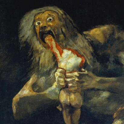 Saturno che divora i suoi figli, Francisco Goya, 1821-1823, Olio su tela, 146×83 cm, Museo del Prado, Madrid