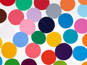 Damien Hirst, Damson Mousse, 2016, Household gloss on canvas, 12 x 24 in., 30.5 x 61 cm © Damien Hirst and Science Ltd. All rights reserved, DACS 2018. Photo: Prudence Cuming Associates
