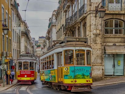 The popular tram system used by many foreigners in Porto, Portugal