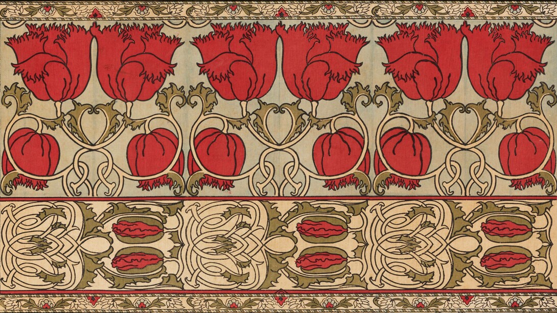 Charles Francis Annesley Voysey, Poppies, around 1895, G.P. & J. Baker Ltd., Swaisland Print Works, Photo: Brain Trust Inc.
