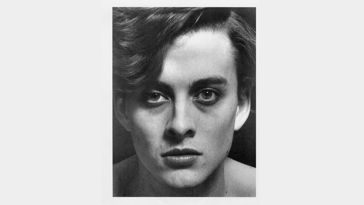 Collier Schorr, Wes with Lipstick, 2009-2018, silver gelatin print mounted on Dibond, 158.1 x 120.7 cm, 62 1/4 x 47 1/2 ins. © Collier Schorr. Courtesy Stuart Shave/Modern Art, London