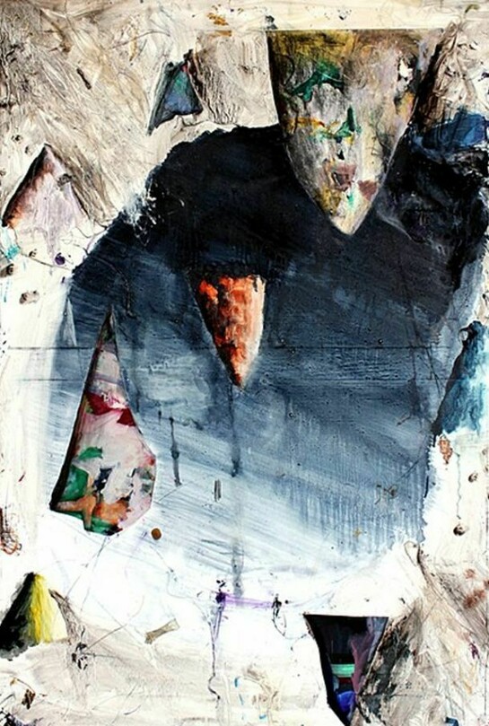 Mike Olin, Dewclaw (cavepool), 2011, oil, mixed media on linen, 36h x 27w in.