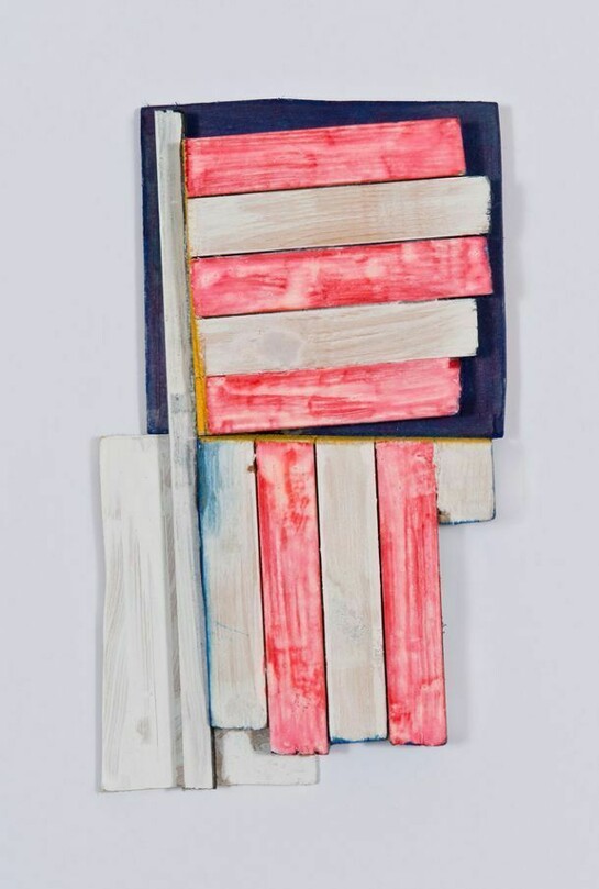 Dominic Beattie, Untitled, 2013, ink, acrylic, timber and hardboard, 25 x 14 cm