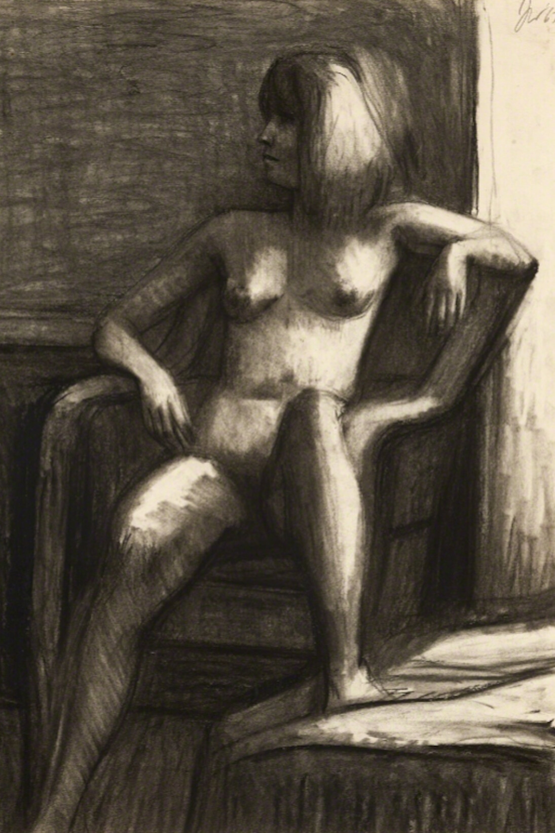 James Weeks, Seated Nude, 1969. Courtesy of Brian Gross Fine Art