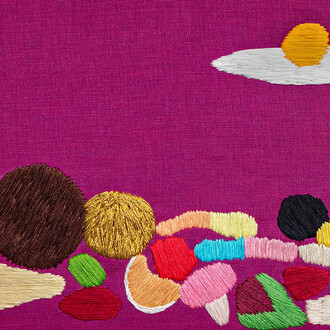 Erica van Zon, Lolly landscape, 2025. Courtesy of Jhana Millers Gallery